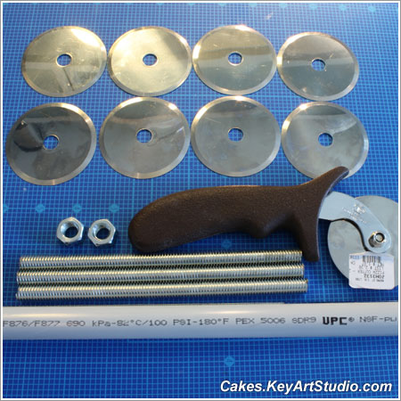 DIY multi-blade ribbon/strip cutter for fondant, gum paste, dough, playdough, polymer clay (FIMO) or clay.