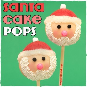 Santa Christmas Cake Pops | sugarkissed.net