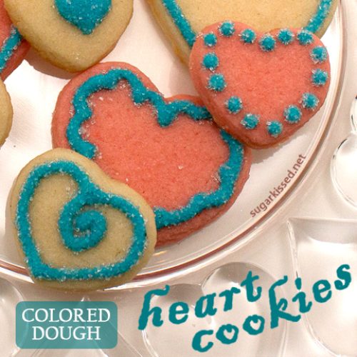 Colored Dough Heart Cookies